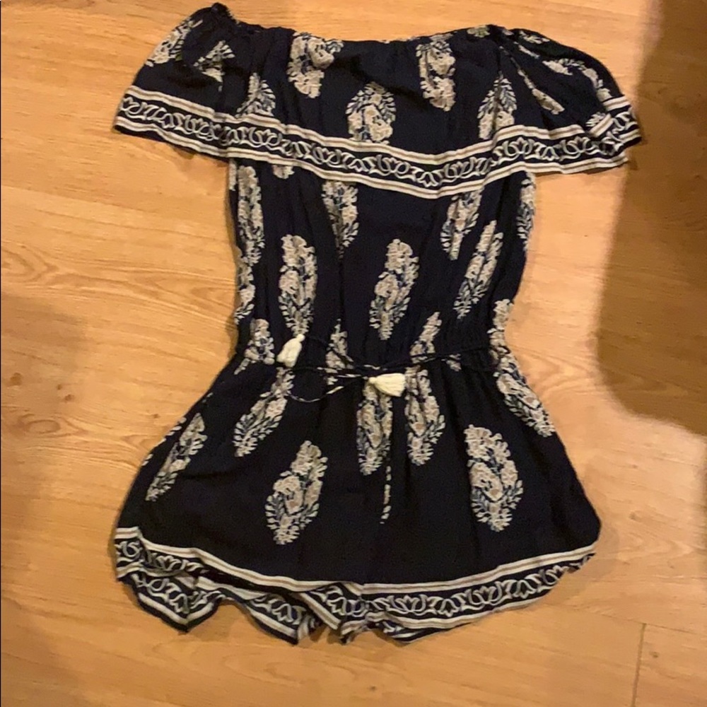 Cute printed navy romper